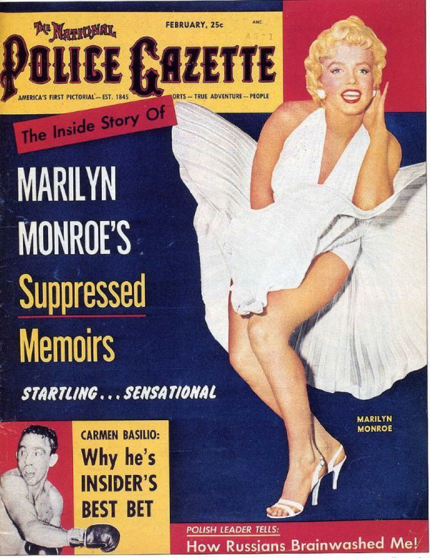 NATIONAL POLICE GAZETTE magazine side cover  February 1955