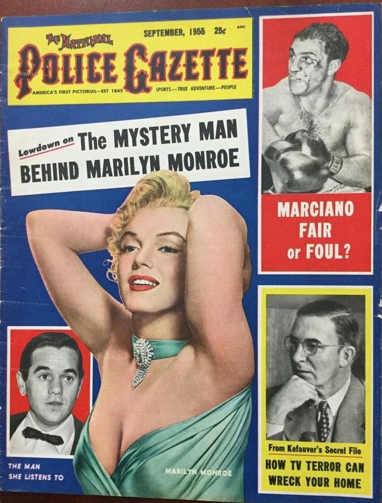 NATIONAL POLICE GAZETTE magazine side cover  September 1955