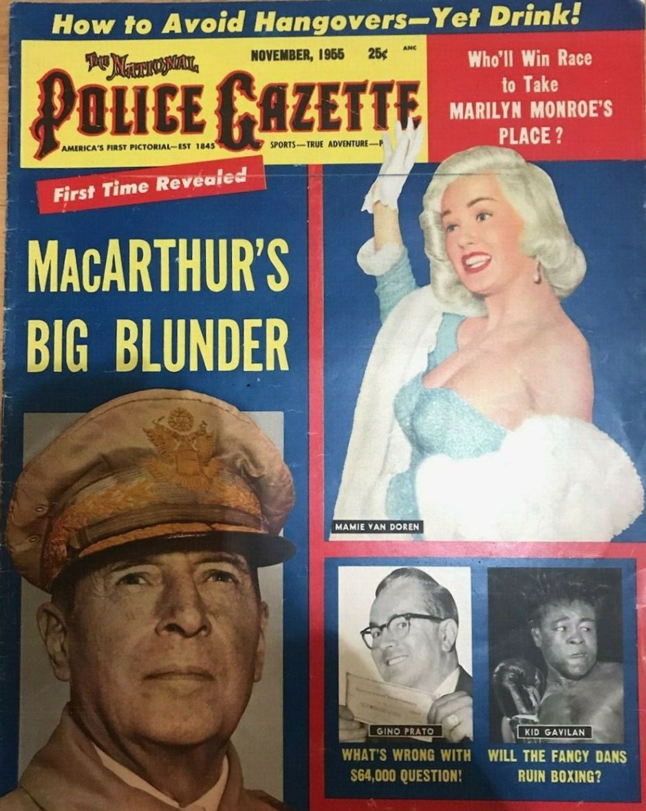 NATIONAL POLICE GAZETTE magazine side cover  November 1955