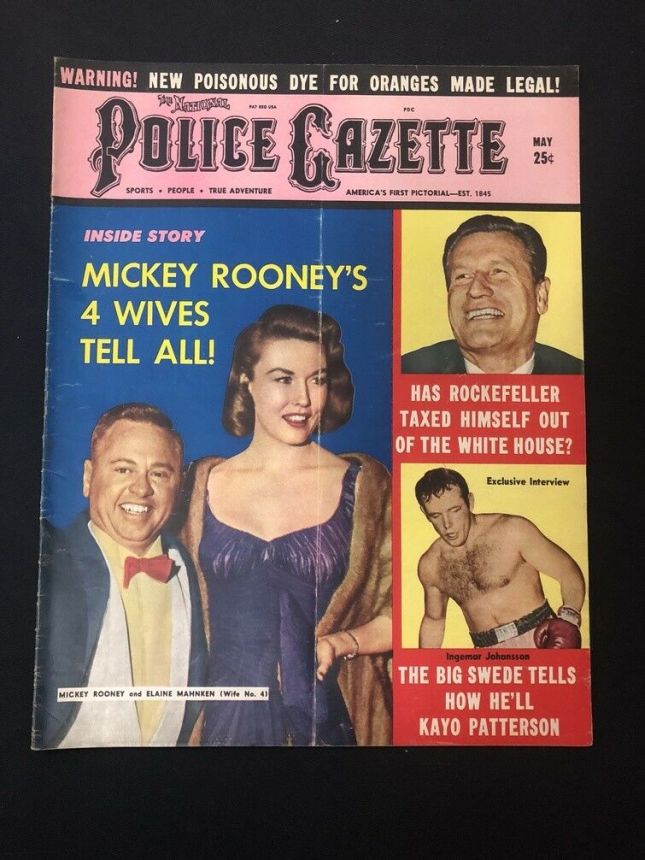 NATIONAL POLICE GAZETTE magazine side cover  May 1959