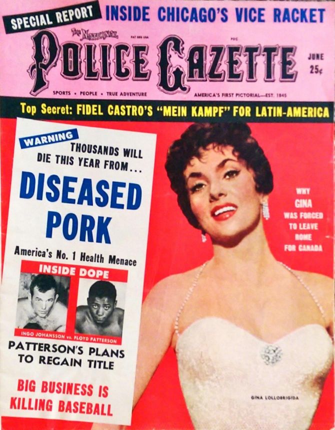 NATIONAL POLICE GAZETTE magazine side cover  June 1960