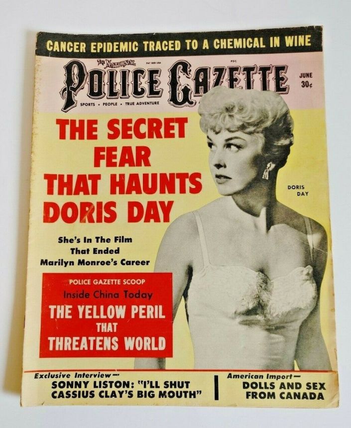 NATIONAL POLICE GAZETTE magazine side cover  June 1963