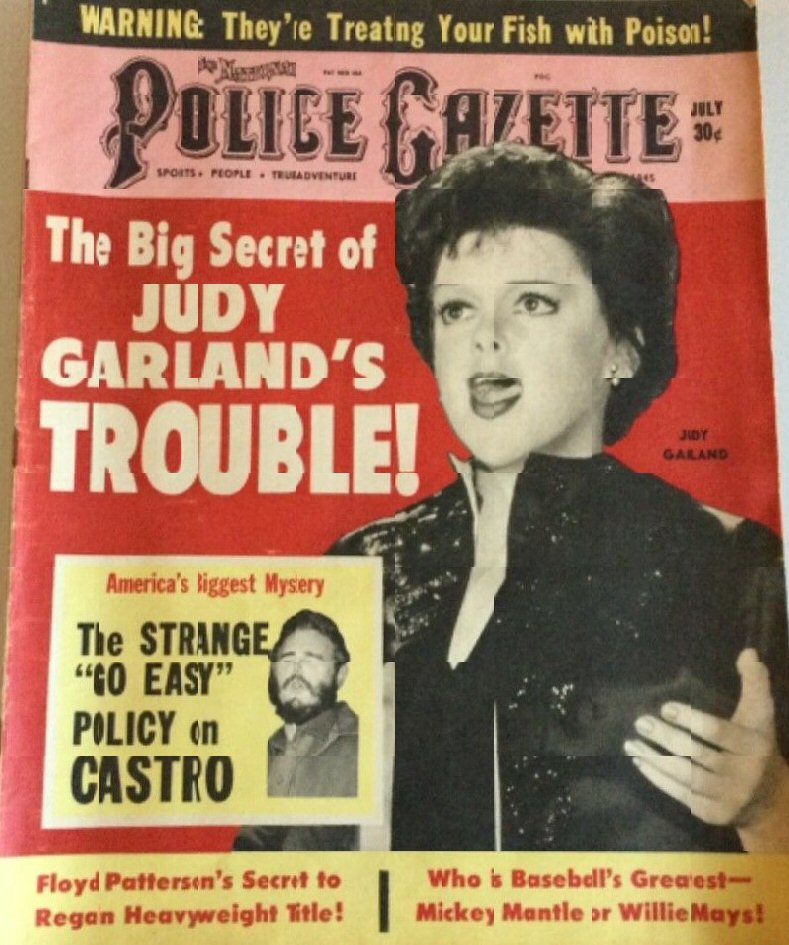 NATIONAL POLICE GAZETTE magazine side cover  July 1963