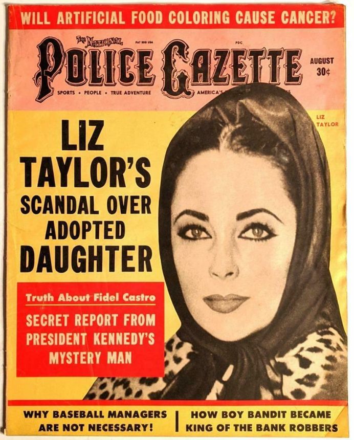 NATIONAL POLICE GAZETTE magazine side cover  August 1963