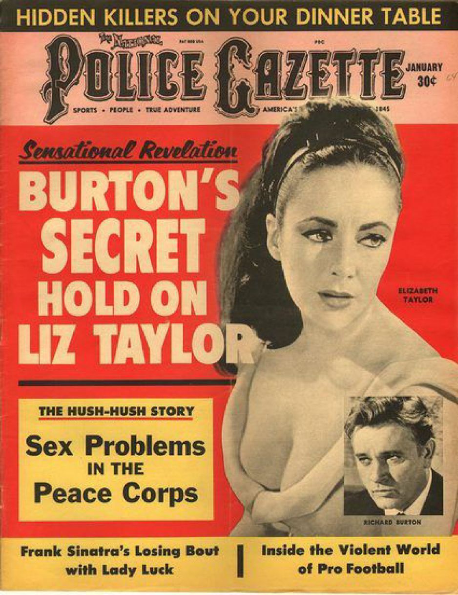 NATIONAL POLICE GAZETTE magazine side cover  January 1964