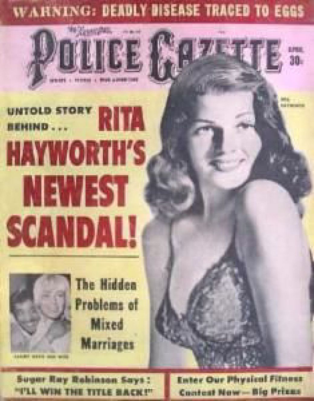 NATIONAL POLICE GAZETTE magazine side cover  April 1964