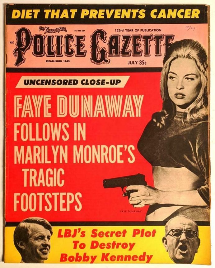 NATIONAL POLICE GAZETTE magazine side cover  July 1968
