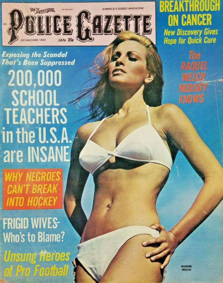 NATIONAL POLICE GAZETTE magazine side cover  January 1970