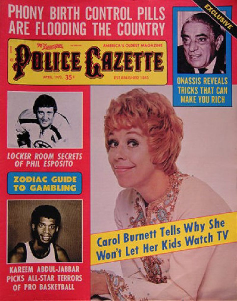 NATIONAL POLICE GAZETTE magazine side cover  April 1973