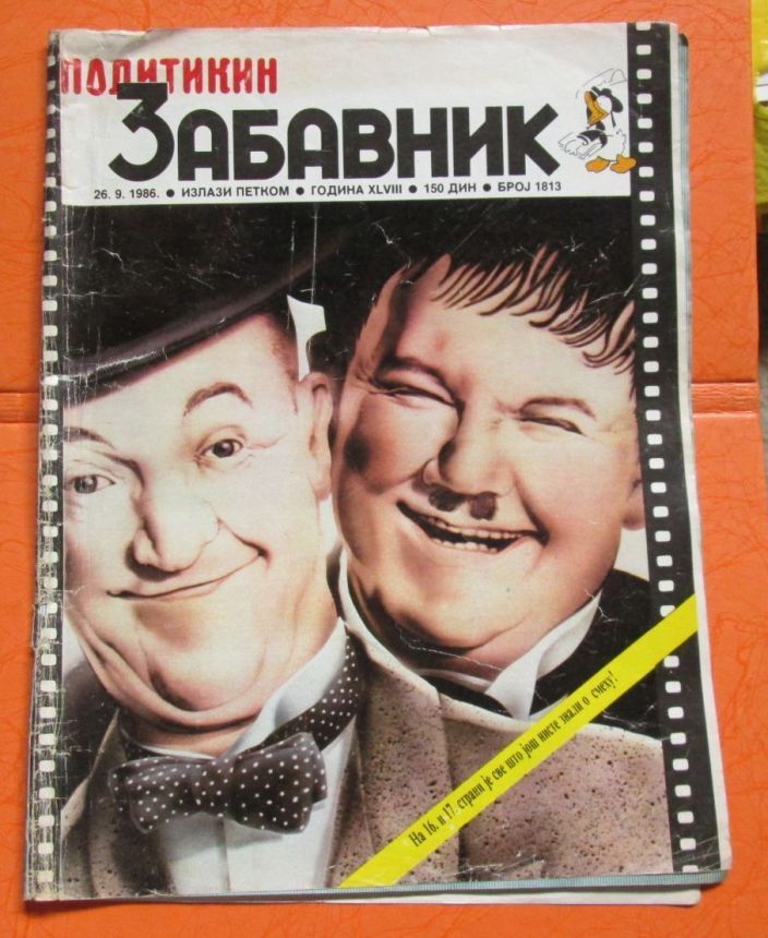 POLITIKIN ZABAVNIK magazine side cover 26 September 1986