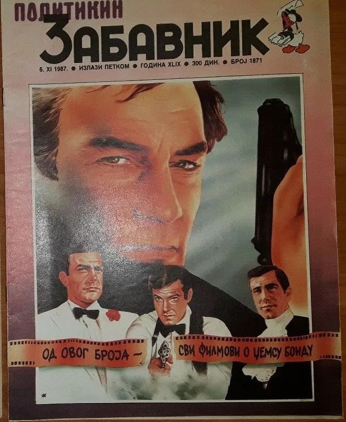 POLITIKIN ZABAVNIK magazine side cover 6 November 1987