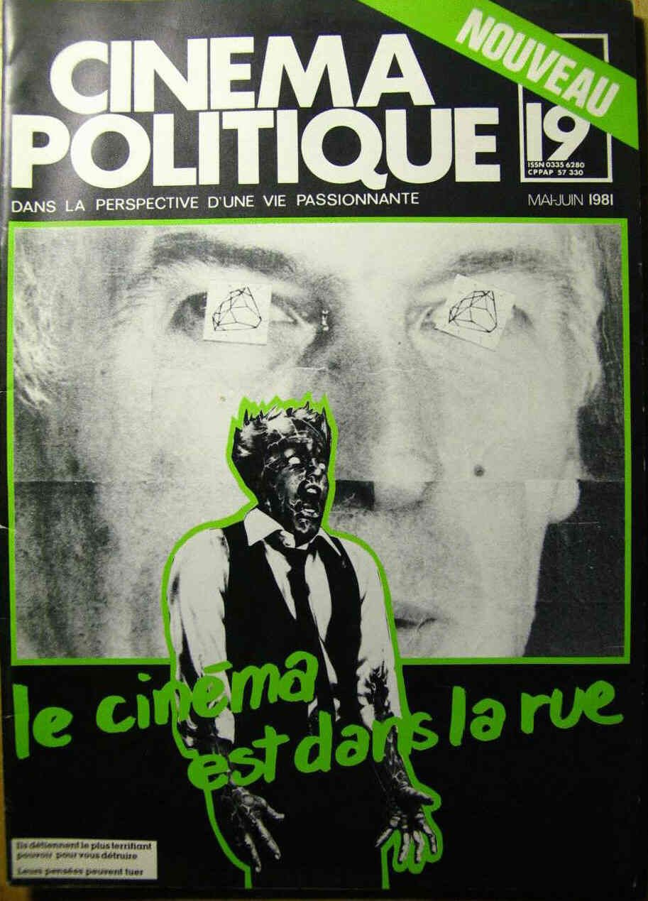 CINEMA POLITIQUE magazine side cover Issue 19 May/June 1981