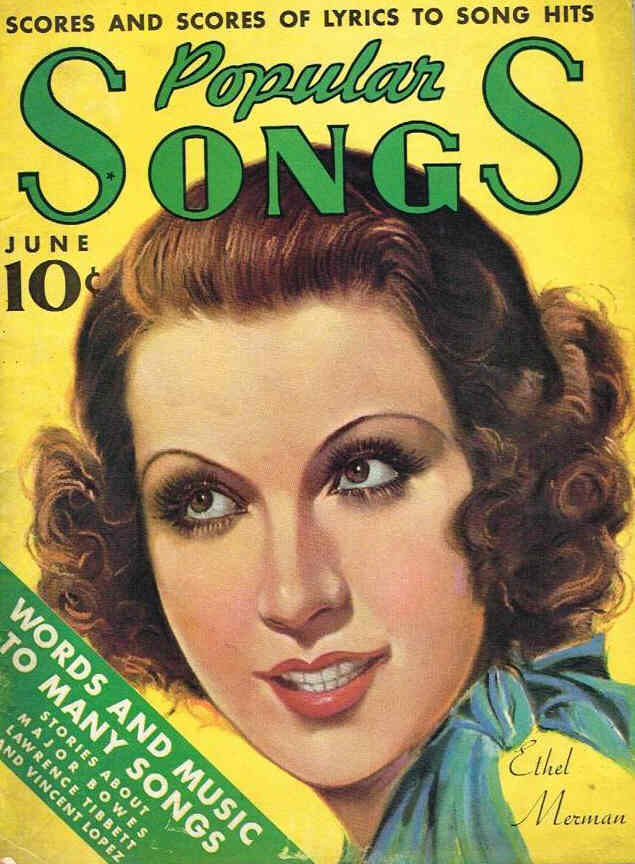 POPULAR SONGS magazine side cover June 1936