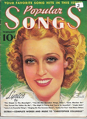 POPULAR SONGS magazine side cover February 1937
