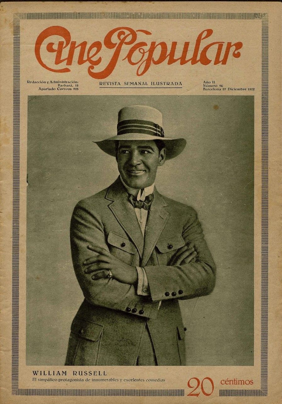 CINE POPULAR magazine side cover Issue 96 27 December 1922