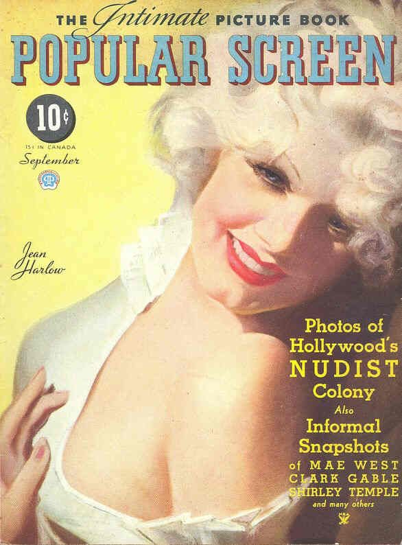 POPULAR SCREEN (1934) magazine side cover Issue 1 September 1934