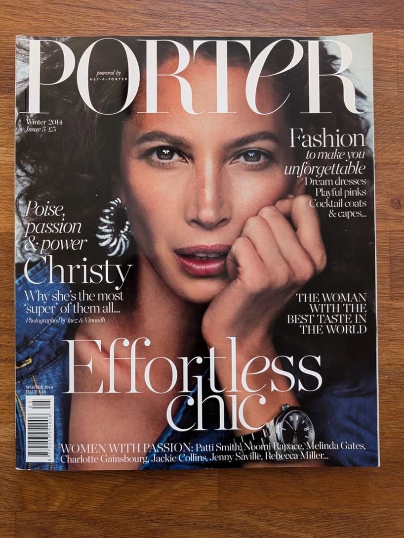 PORTER magazine side cover Issue 5 Winter 2014