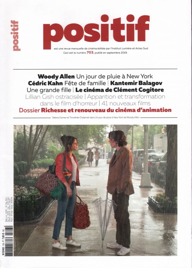 POSITIF magazine side cover Issue 703  September 2019