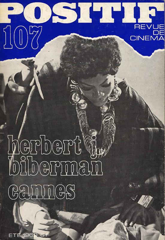 POSITIF magazine side cover Issue 107  1969