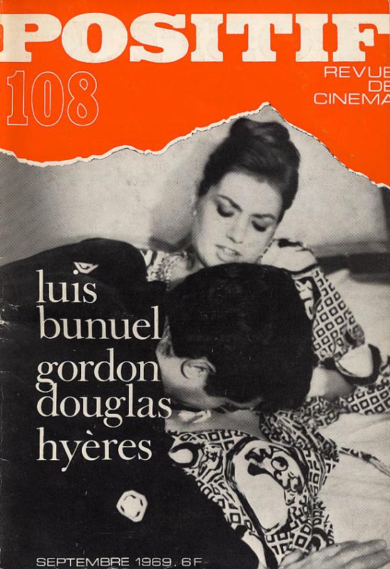 POSITIF magazine side cover Issue 108  1969