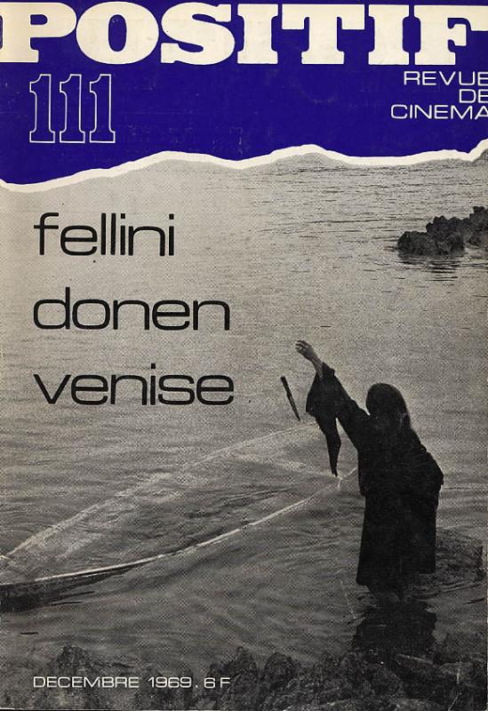 POSITIF magazine side cover Issue 111  1969