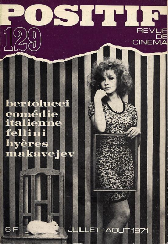 POSITIF magazine side cover Issue 129  1971
