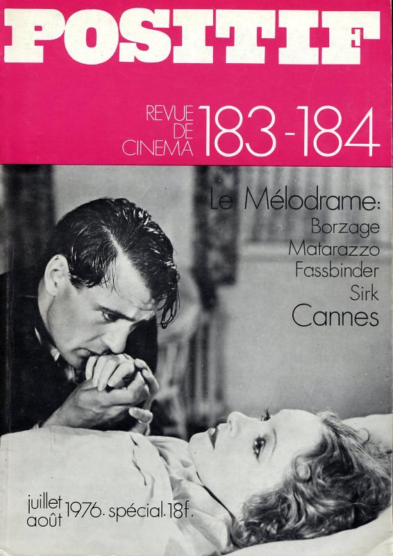 POSITIF magazine side cover Issue 183/184 July/August 1976