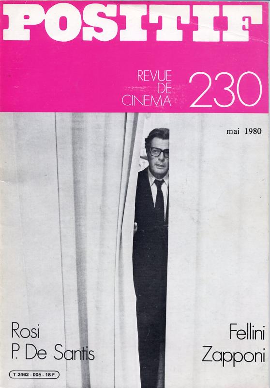 POSITIF magazine side cover Issue 230 May 1980