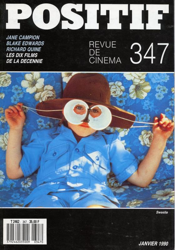 POSITIF magazine side cover Issue 347 January 1990