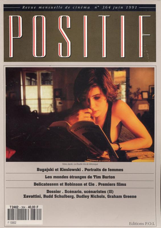 POSITIF magazine side cover Issue 364 June 1991
