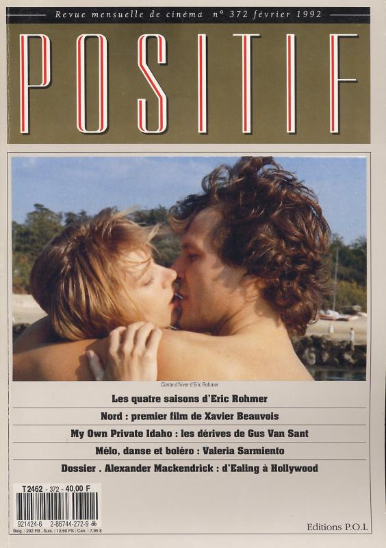 POSITIF magazine side cover Issue 372 February 1992