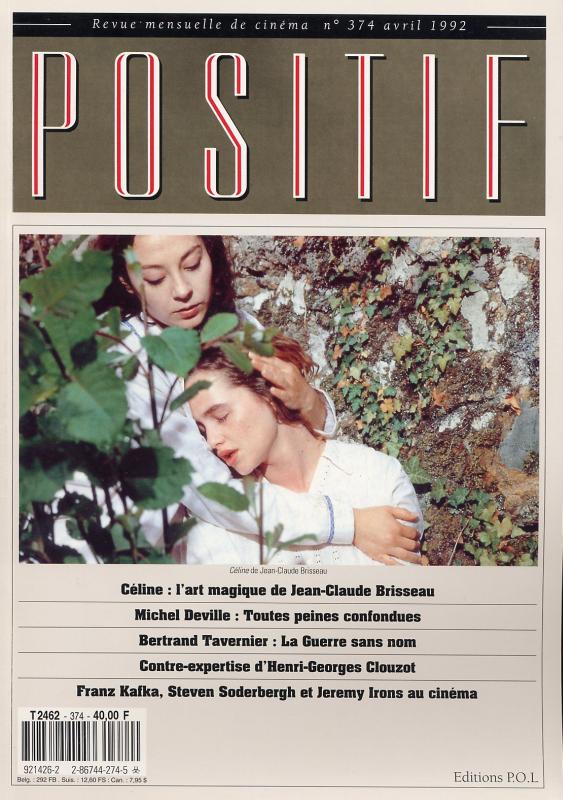 POSITIF magazine side cover Issue 374 April 1992