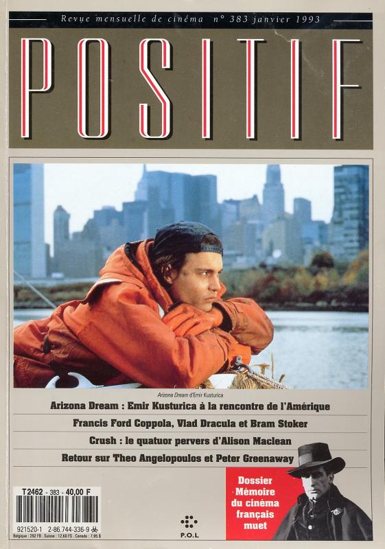 POSITIF magazine side cover Issue 383 January 1993