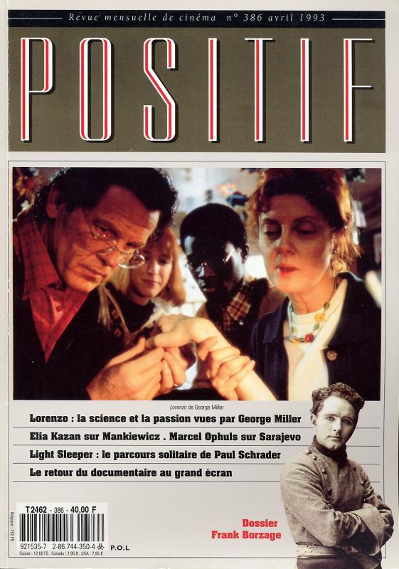 POSITIF magazine side cover Issue 386 April 1993
