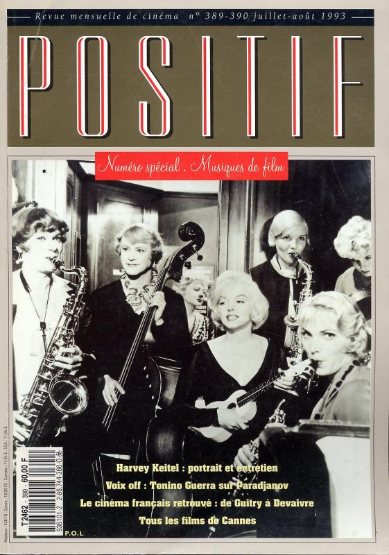 POSITIF magazine side cover Issue 389/390 July/August 1993