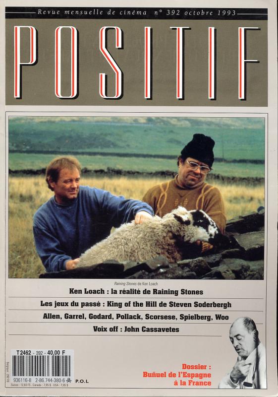 POSITIF magazine side cover Issue 392 October 1993