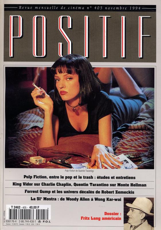 POSITIF magazine side cover Issue 405 November 1994