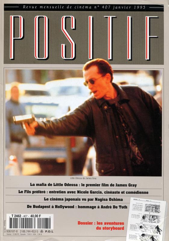 POSITIF magazine side cover Issue 407 January 1995