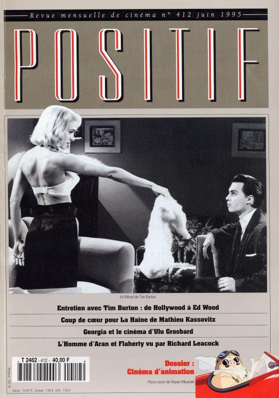 POSITIF magazine side cover Issue 412 June 1995
