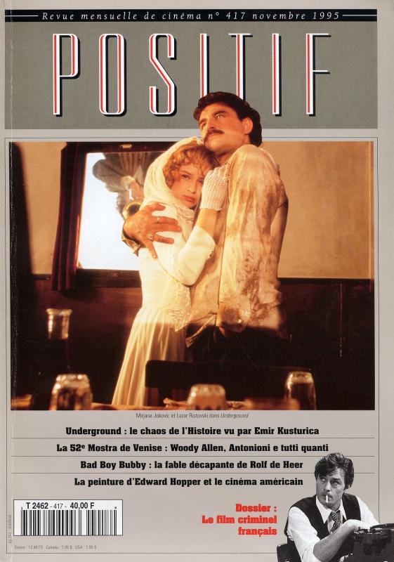 POSITIF magazine side cover Issue 417 November 1995