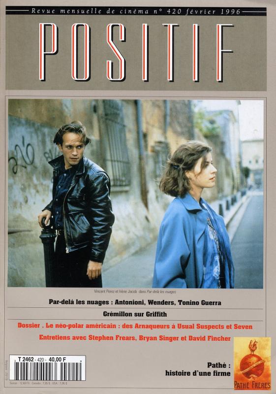 POSITIF magazine side cover Issue 420 February 1996