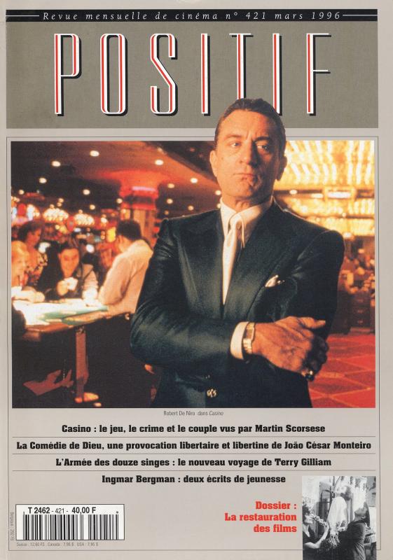 POSITIF magazine side cover Issue 421 March 1996