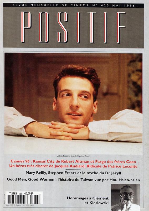 POSITIF magazine side cover Issue 423 May 1996