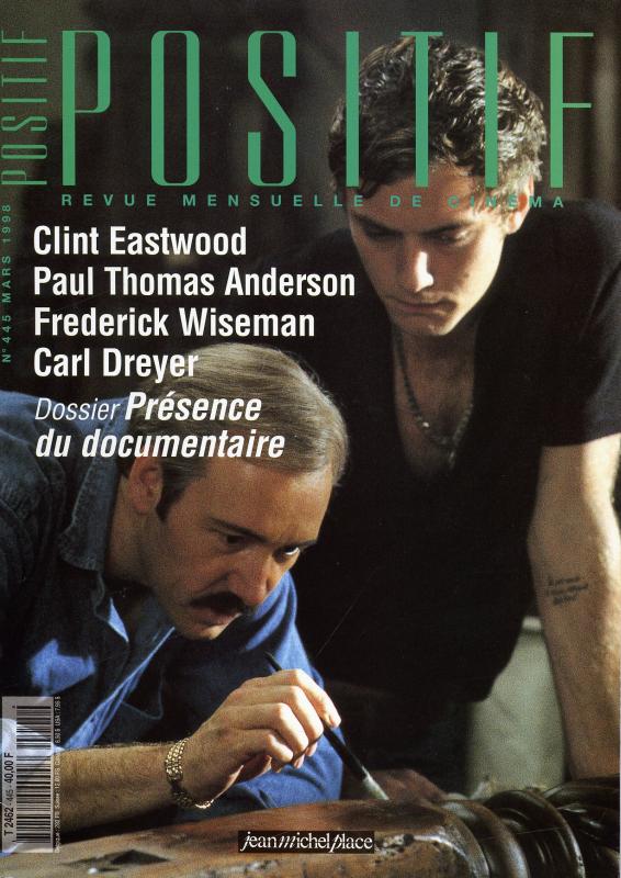 POSITIF magazine side cover Issue 445 March 1998