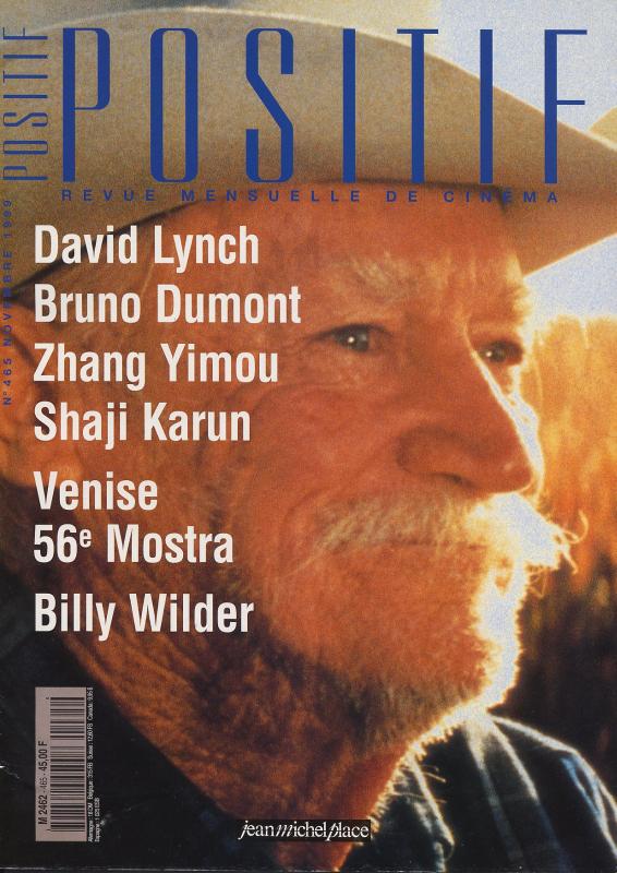 POSITIF magazine side cover Issue 465 November 1999