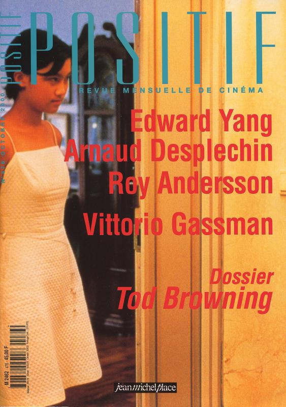 POSITIF magazine side cover Issue 476 October 2000