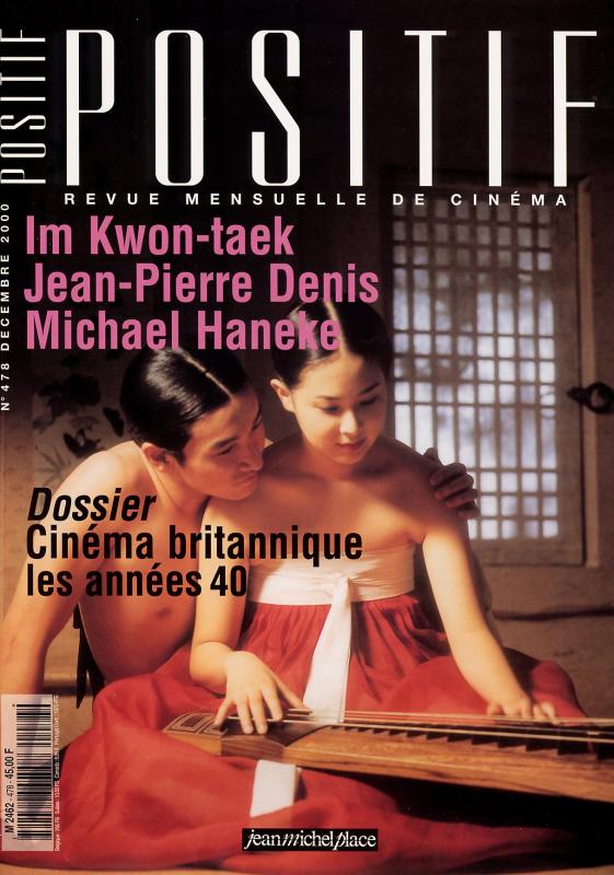 POSITIF magazine side cover Issue 478 December 2000