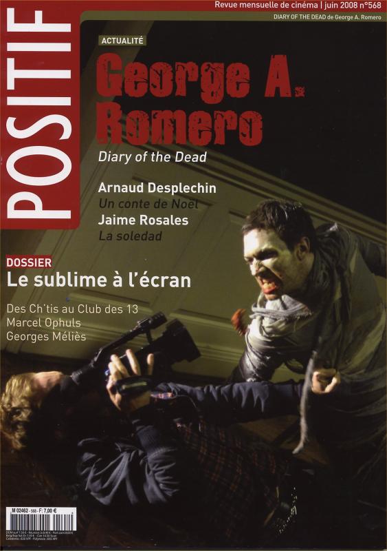 POSITIF magazine side cover Issue 568 June 2008