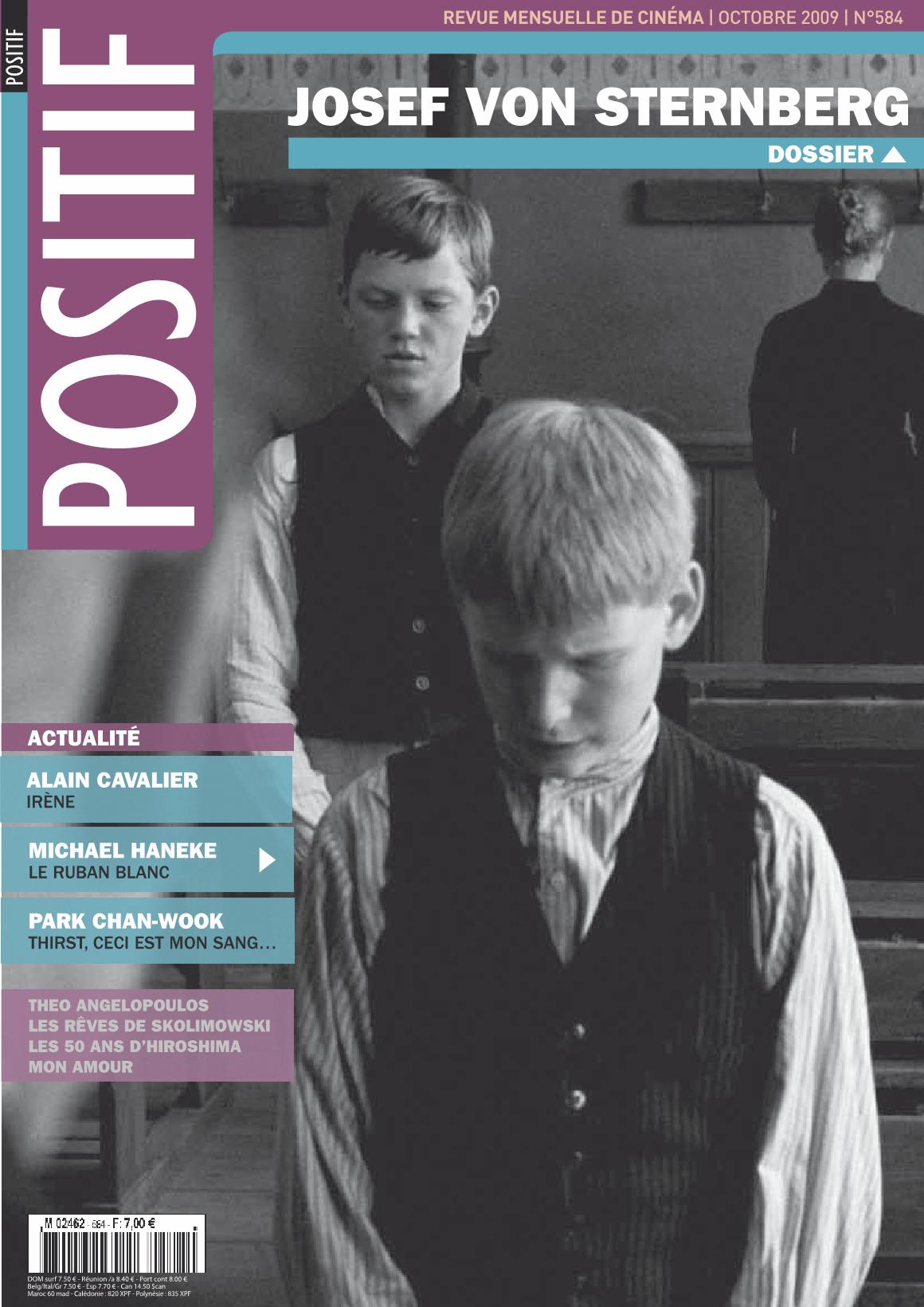 POSITIF magazine side cover Issue 584 October 2009