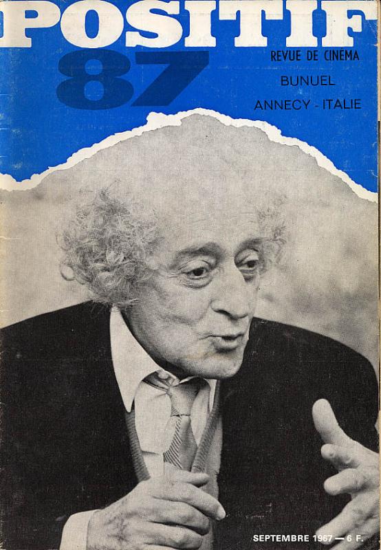 POSITIF magazine side cover Issue 87  1967